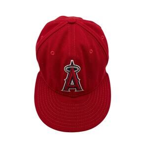 Los Angeles Angels Hat Cap New Era Fitted On Field Made USA 59Fifty Size 6 7/8